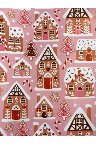 Christmas Wrapping Paper - Gingerbread Lane